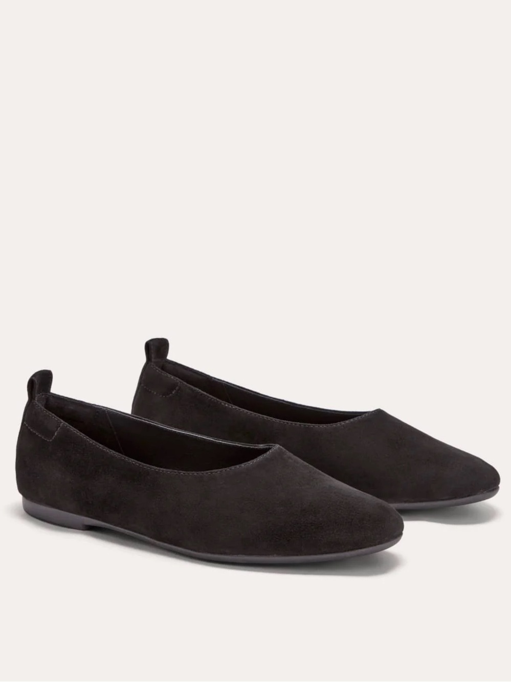 Everlane The Day Glove Black Suede Leather Ballet Flats Shoes Chic Size 7 NIB